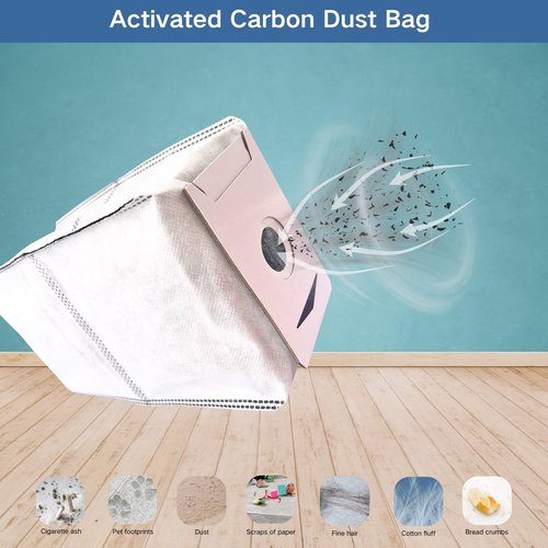 IRUOLYNN Replacement Accessories Parts Kit Compatible with Yeedi M12 Ultra Plus M12 Pro Plus + Includes 8 Dust Bags, 8 Mop Pads, 8 Filters, 6 Side Brushes, 2 Main Brushes