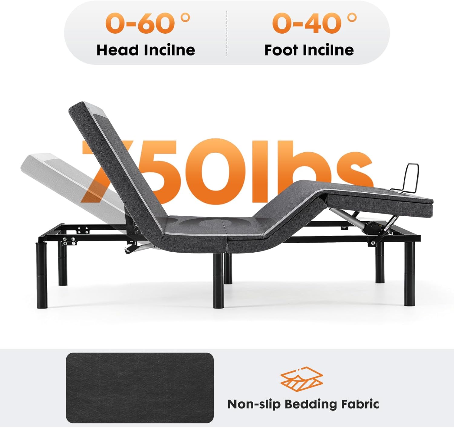 Sweetcrispy Adjustable Bed Frame - Ergonomic Electric Base with Wireless Remote & USB Ports | Twin XL Size, Zero Gravity, Anti-Snore