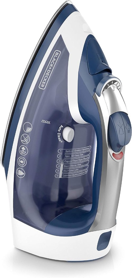 BLACK+DECKER Cord Reel Iron - Nonstick Soleplate for Effortless Ironing | Model ICR16X