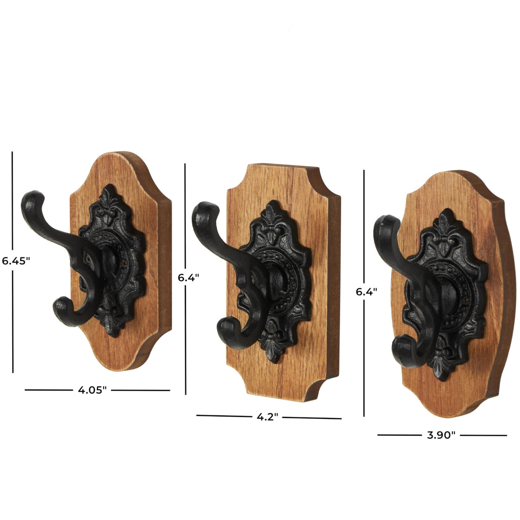 Metal Dog Wall Hooks 19"W, 5"H - 55513