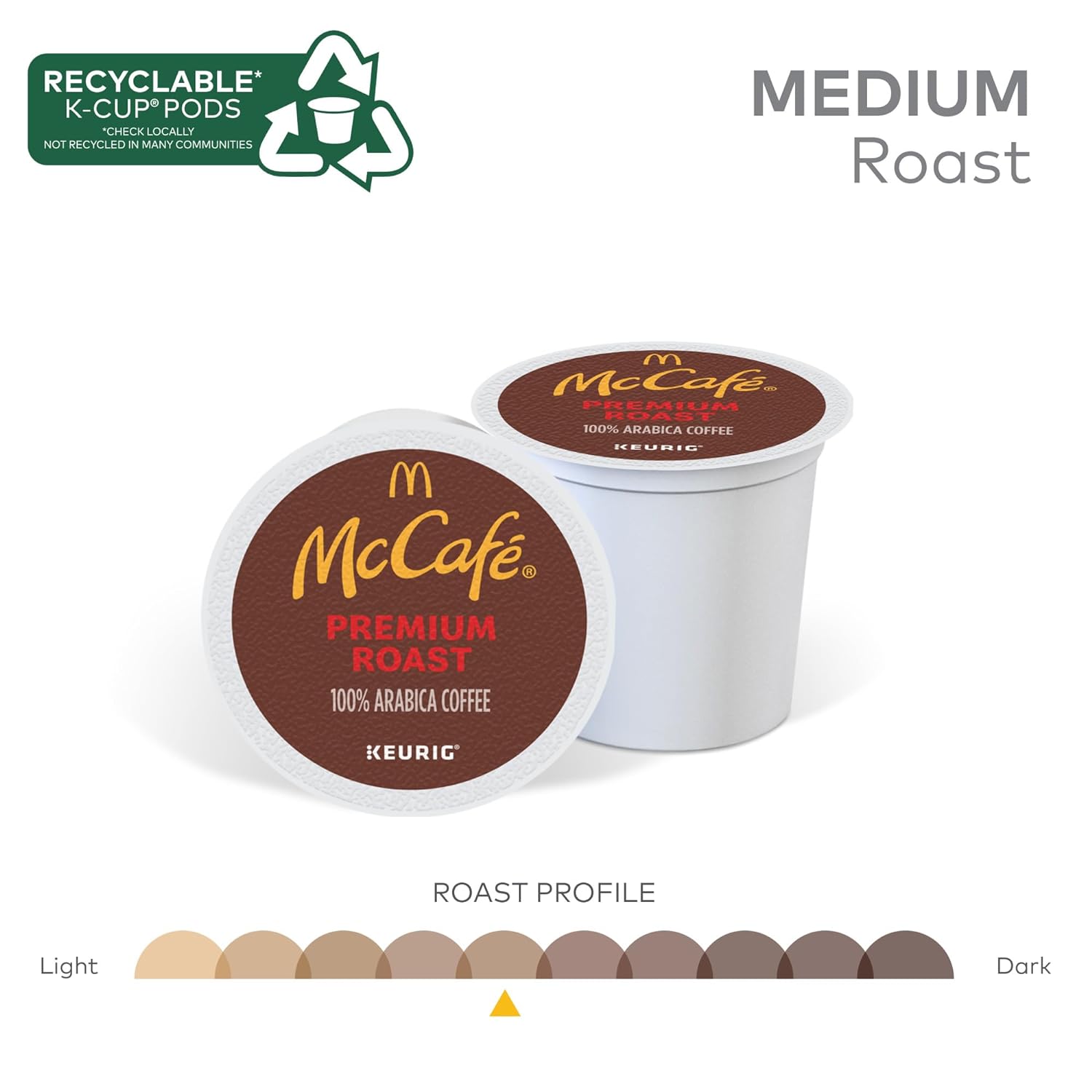 McCafe Premium Roast Coffee - Medium Roast Single Serve K-Cup Pods | 84 Count for Convenient Brewing