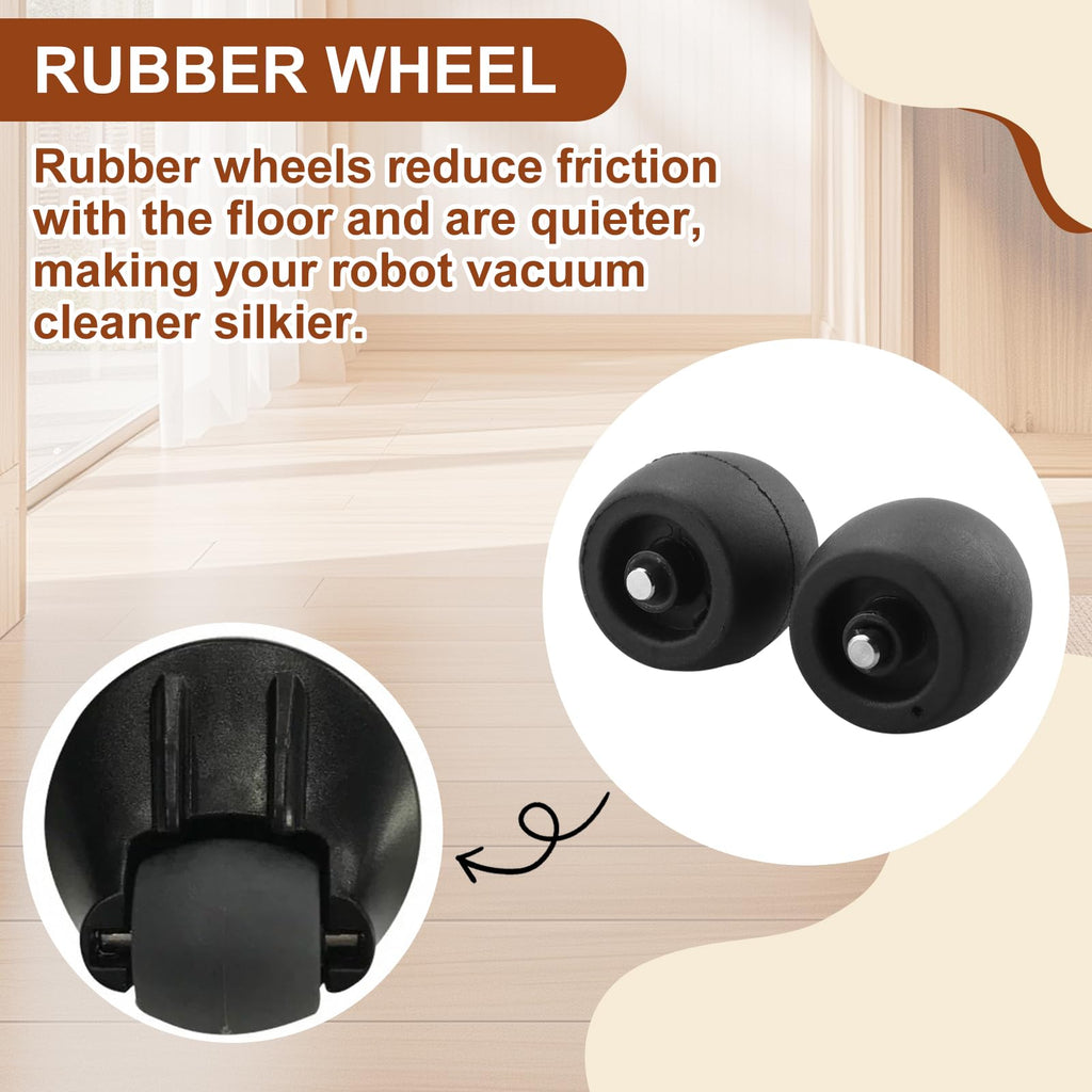 2Pcs Replacement Front Caster Wheel Compatible with Shark Robot Vacuum R101AE RV1001AE UR1100SRUS AV1002AE AV1010AE RV100AE