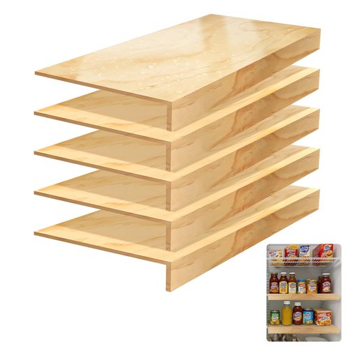 laapee Wire Shelf Covers for Closet & Pantry | Solid Wood Shelf Covers 8mm Thick | Tool-Free Removable 24x12 Inch | Rustic Design for Kitchen & Home (4 Pack)