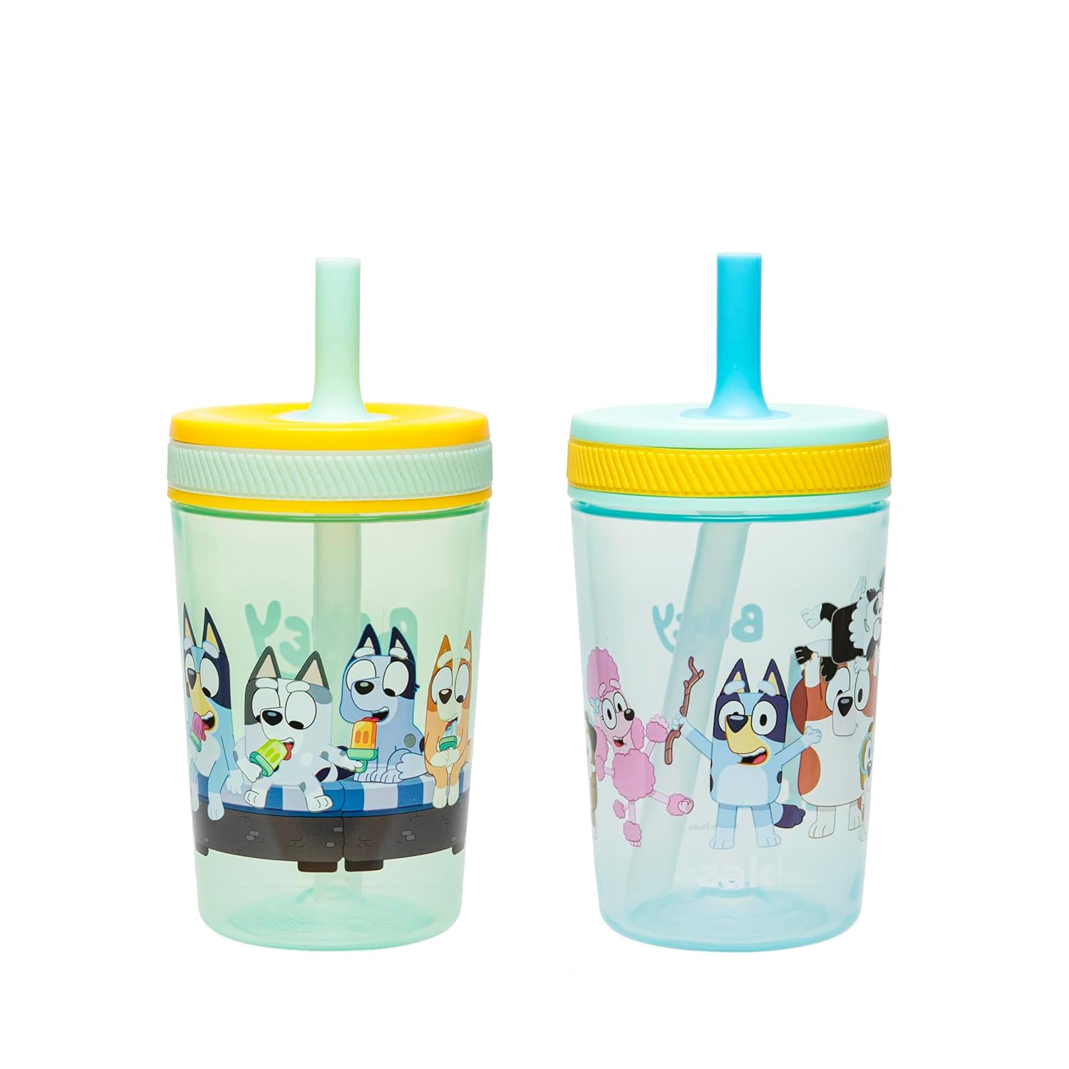 Zak Designs Bluey Kelso Toddler Cups - 15oz Leak-Proof Sippy Cups for Kids | 2-Pack Durable Plastic