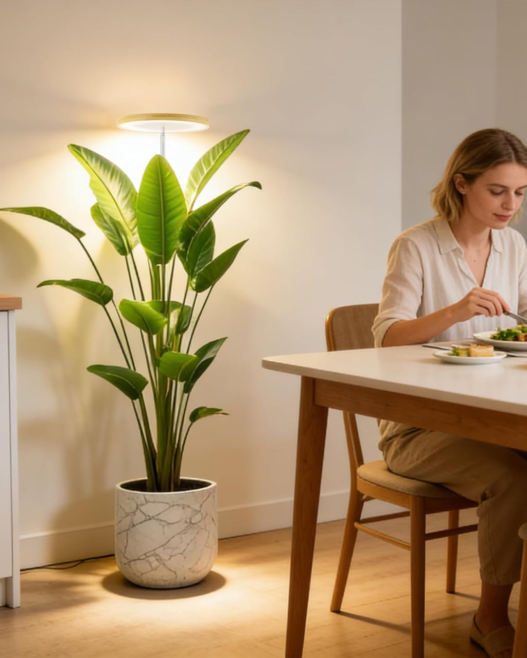 Yadoker LED Grow Light - Full Spectrum Indoor Plant Lighting with Adjustable Height & Timer | Safe 5V Design