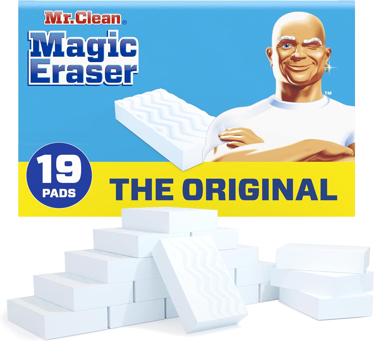 Mr. Clean Original Magic Eraser Pads - Durafoam Cleaning Power | 19 Count