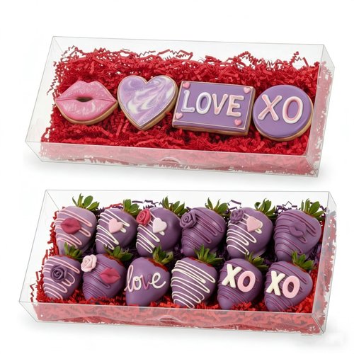 SLShePack 24PCS 12x5x2 Inches Clear Treat Boxes for Chocolate Covered Strawberries, Cocoa Bombs, Donuts, Muffins, Pastries, Bakery, Cookie, Macaron, Gift Boxes for Party Favors