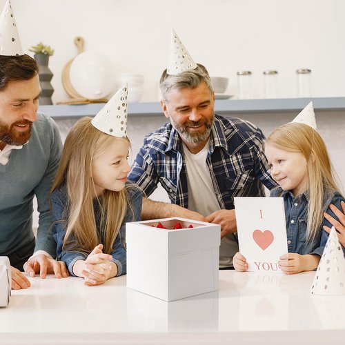 5 Pack Cake Boxes 10 Inch, 10x10x8 Inches Tall Cake Large Box, Disposable Cakes Transport Containers with Lids, Bakery Boxes with Large Window, for Cookies Pies Cupcakes Pastry-Wedding,Birthday, Party
