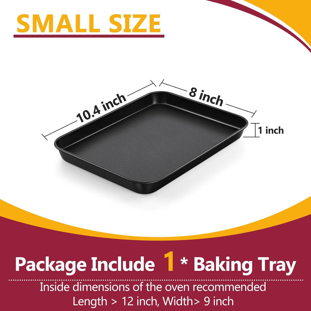 P&P CHEF Non-Stick 10.5 Inch Baking Cookie Sheet Pan - Sturdy Carbon Steel Oven Tray for Easy Cooking & Cleaning