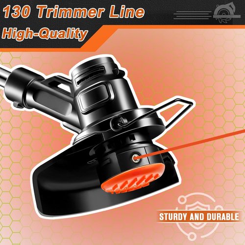 KAKO 130 Trimmer Line - Durable .130 Inch Square Weed Eater String | 720 Ft, 5 Lb for Commercial Use