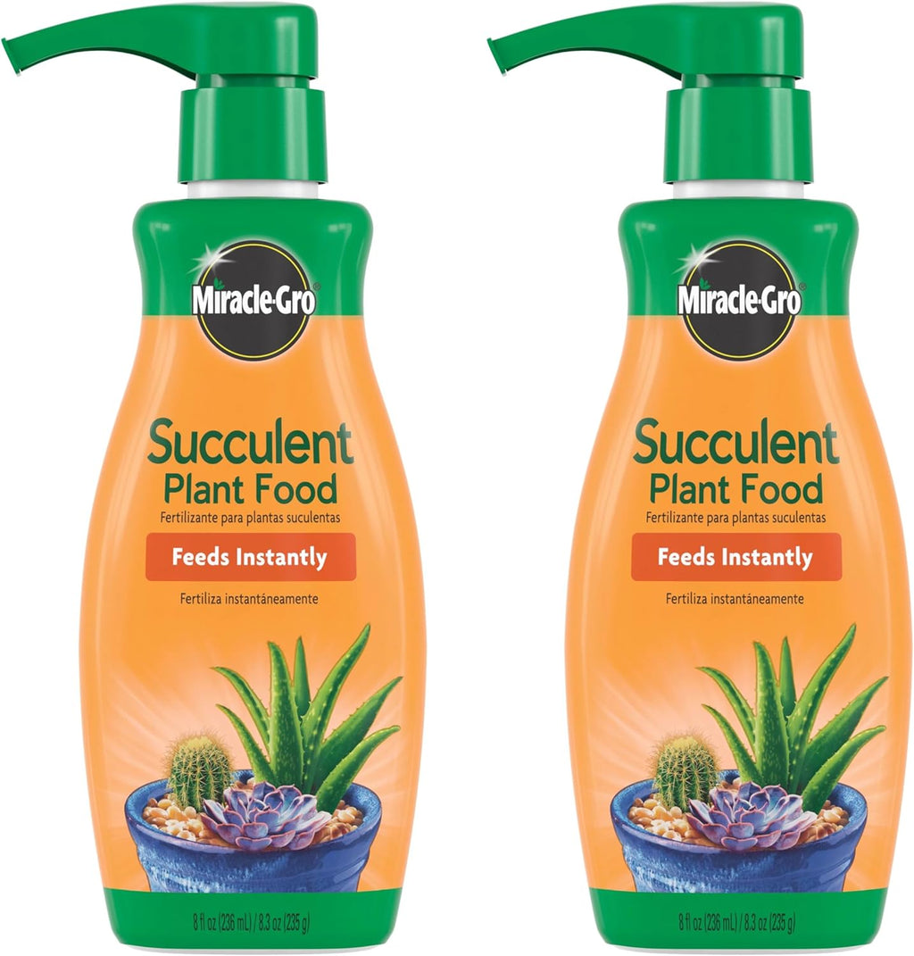 Miracle-Gro Succulent Plant Food | Liquid Fertilizer for Jade & Aloe - 8 fl. oz. (2 Pack)