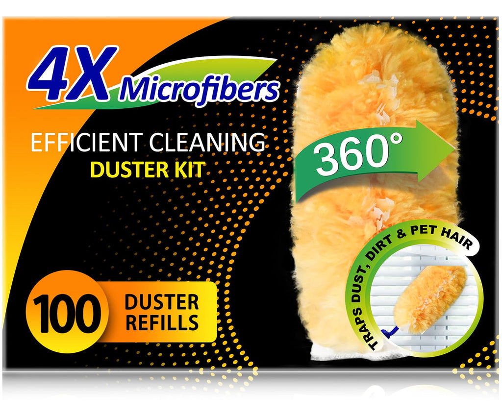 Multi Surface Duster Refills, 360-Degree Heavy Duty, 100 Count, Compatible with Swiffer Dusters