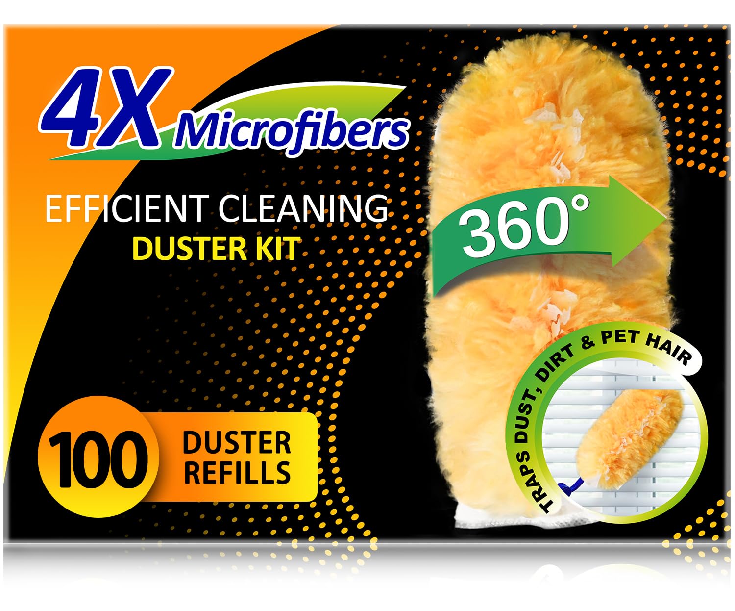 Multi Surface Duster Refills, 360-Degree Heavy Duty, 100 Count, Compatible with Swiffer Dusters