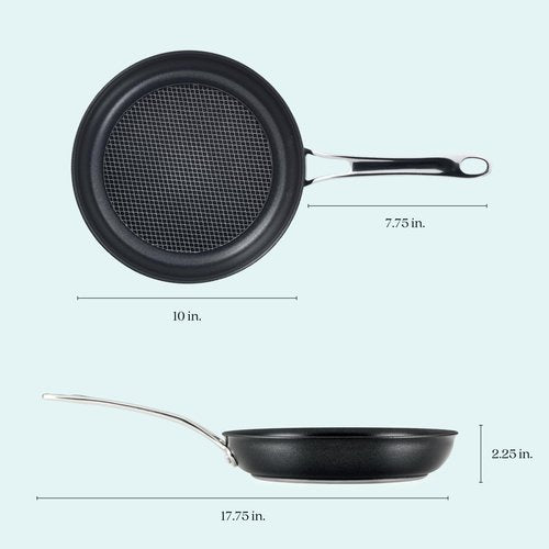Anolon X Hybrid Nonstick Induction Frying Pan/Skillet, 10 Inch - Dark Gray