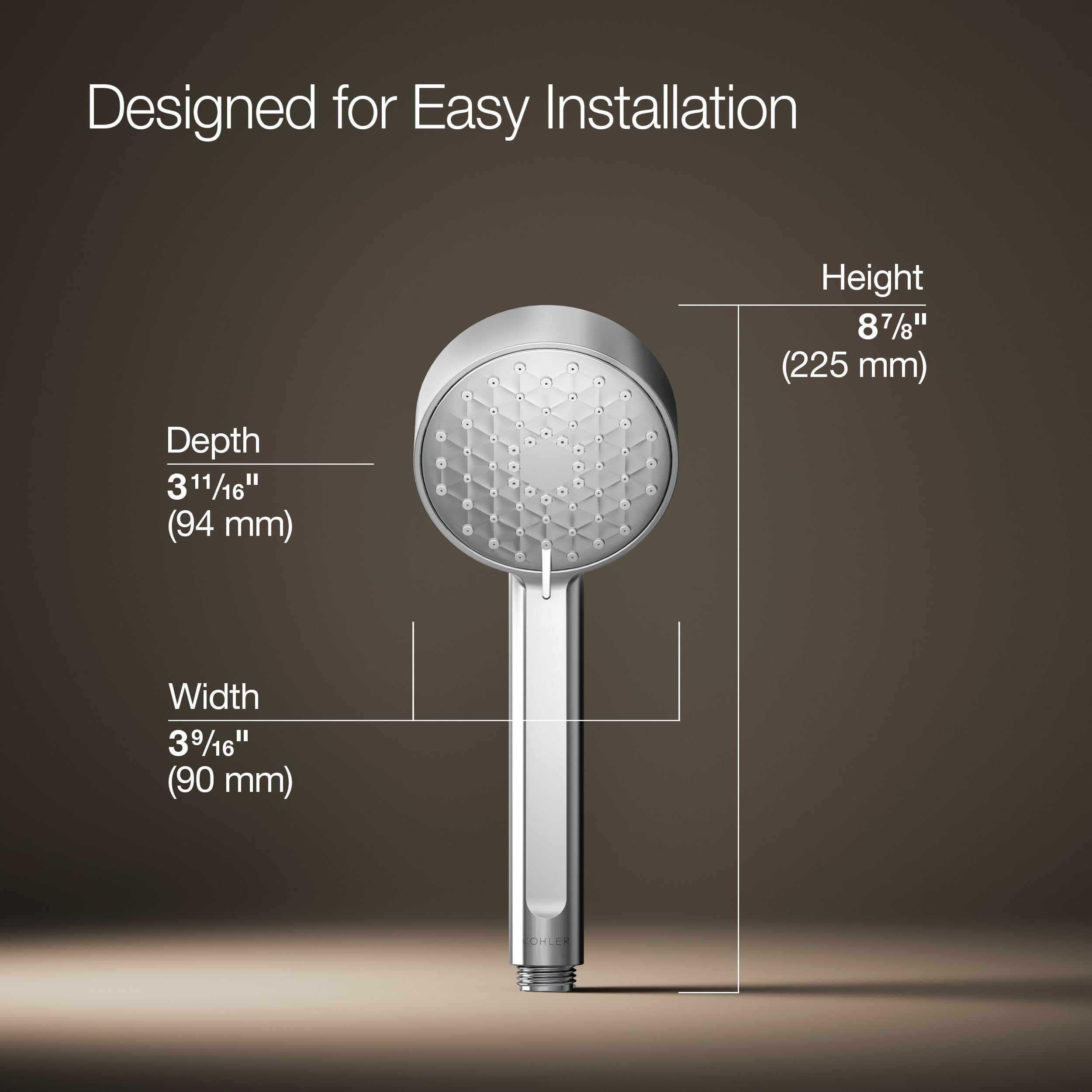 Kohler 72414-Y-CP Awaken® G90 Three-function handshower, 2.5 gpm, Polished Chrome