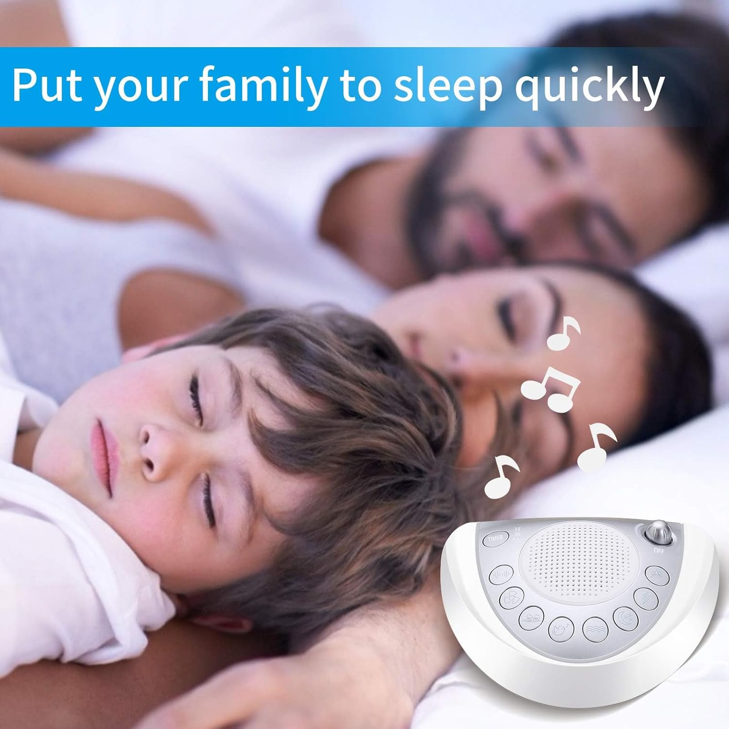 Raynic White Noise Machine - Portable Sleep Sound Device with 24 Soothing Sounds | USB & Timer Features, Silver