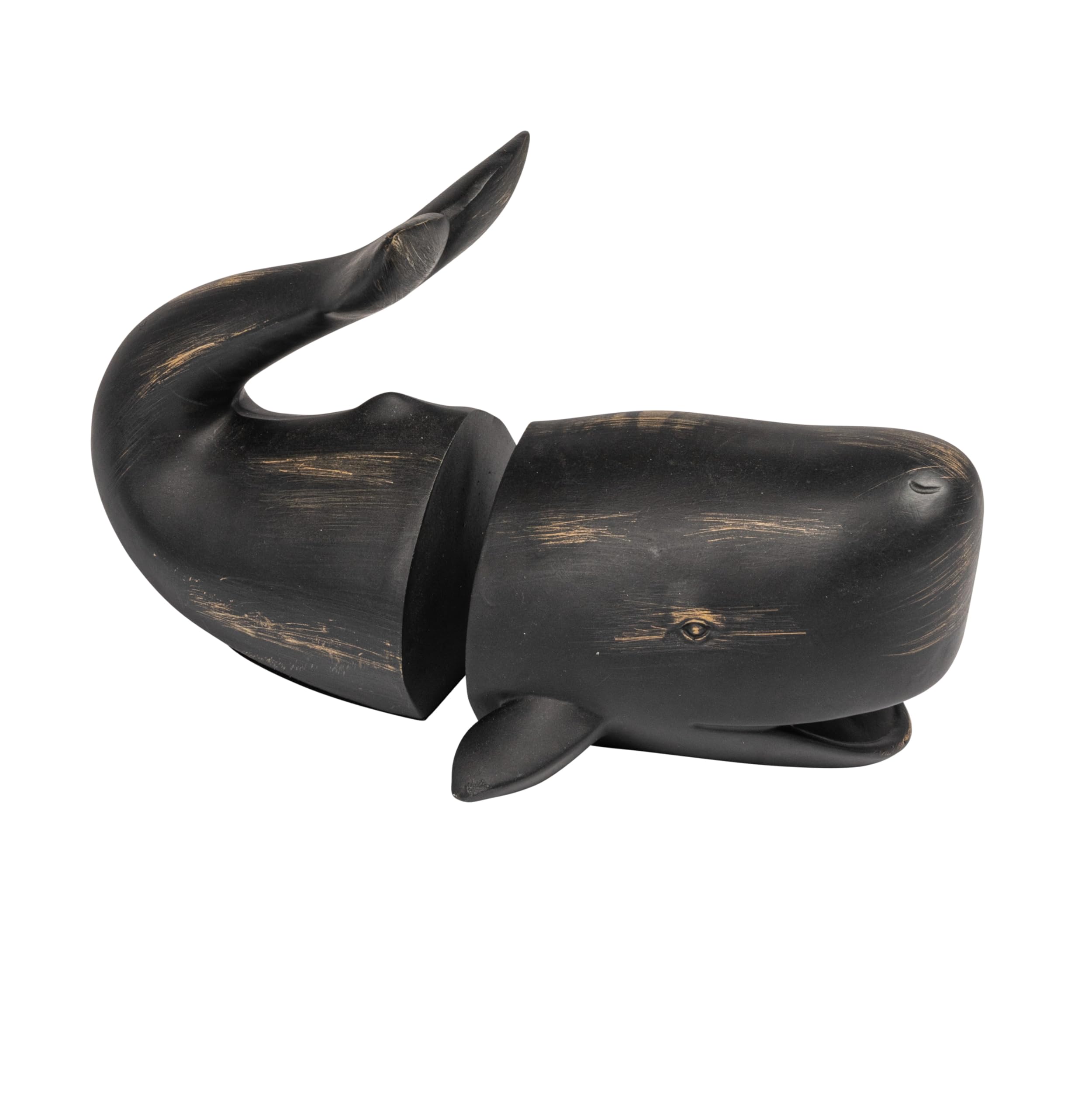 Creative Co-Op Whale Shaped Resin Bookends (Set of 2 Pieces)