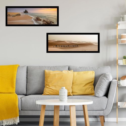 JCJMY 13.5x40 Black Picture Frame - Versatile Horizontal & Vertical Wall Gallery Display