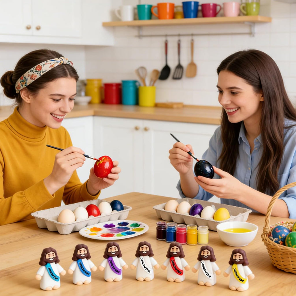 Skiennix 54 Pack Little Jesus Figurines - Pocket-Sized Religious Gifts for Church & Easter Celebrations