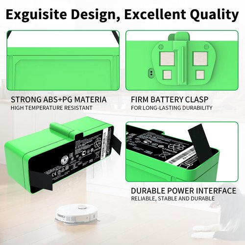 Lcenerga 3300mAh 1800Li Battery for iRobot Roomba Replacement for Roomba 1800Li Lithium Ion Battery Compatible with Roomba 980 960 895 890 860 695 680 690 675 640 614 500 Series 14.4v 47.52Wh