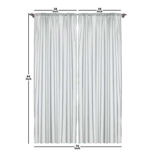 Ambesonne Blue Sky Window Curtains, Continuous Fluffy Clouds Motifs Cartoon Style Rhythmic Design Pattern, Lightweight Decor 2-Panel Set with Rod Pocket, Pair of - 28" x 84", Blue White