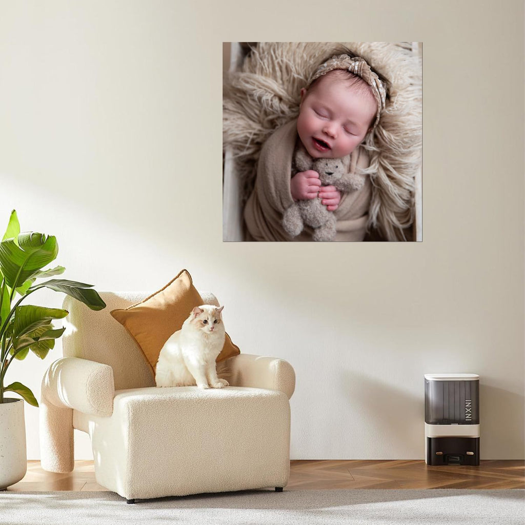 ZXDZSM Custom Canvas Poster - Personalized Photo Wall Art Print (Unframed, 12” x 12”)