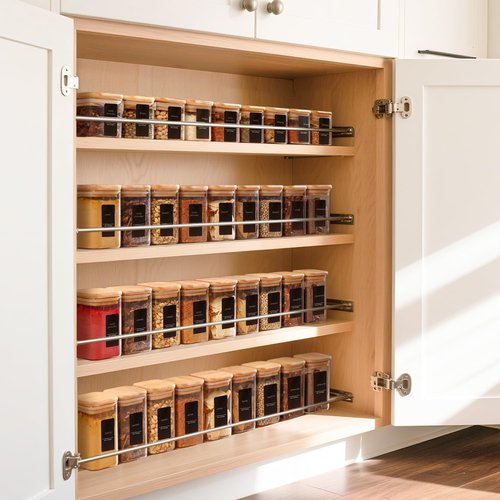 ComSaf 16-Piece Spice Jar Set - Airtight Glass Containers with Bamboo Lids & Labels | 6oz Square Jars