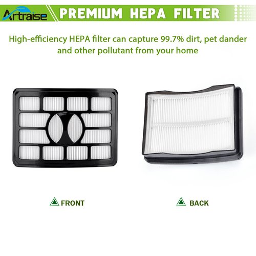 Artraise Vacuum Filter Replacement for Shark Rotator Pro Lift-away NV500 NV501 NV502 NV505 NV520 NV552 UV560 NV642 ZU780 ZU782 ZU785, Replace Part Xff500 Xhf500. 2 HEPA + 4 Foam & Felt Filters