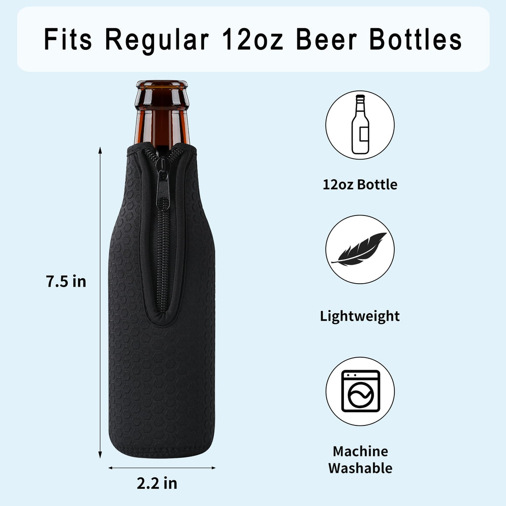 Xumbtvs 4 Pcs Beer Bottle sleeves, Non-slip Neoprene Insulated Beer Holder Cooler Cover for 12oz 330ml Bottle (Colorful1)