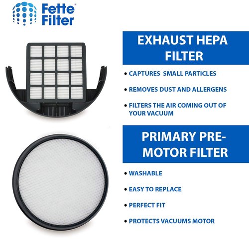 Fette Filter - Upright Vacuum Filter Kit Compatible with Hoover WindTunnel 3 Pro Pet. Compare to Part # 303903001 & 305687002. (Pack of 2)