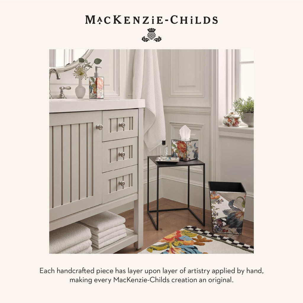 MACKENZIE-CHILDS Small Tray, Decorative Tray for Bathroom, Tray Decor, Flower Market Reflections