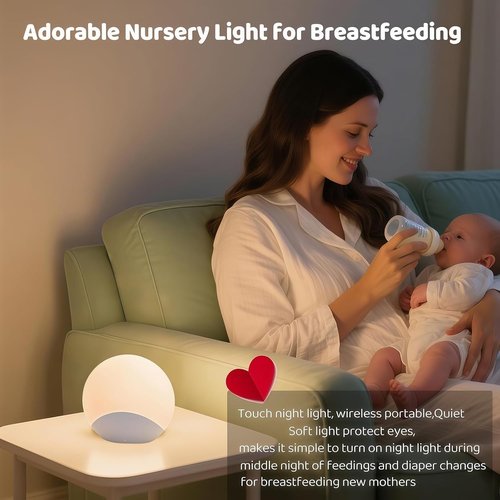 IYT Night Light - Dimmable Touch Lamp for Kids | 7 Colors, Eye-Friendly Silicone, 30-Min Timer