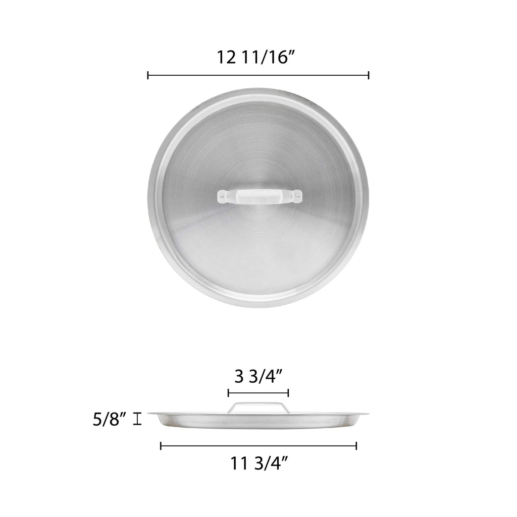 Thunder Group Aluminum Stock Pot Lid, 20 Quart, Silver