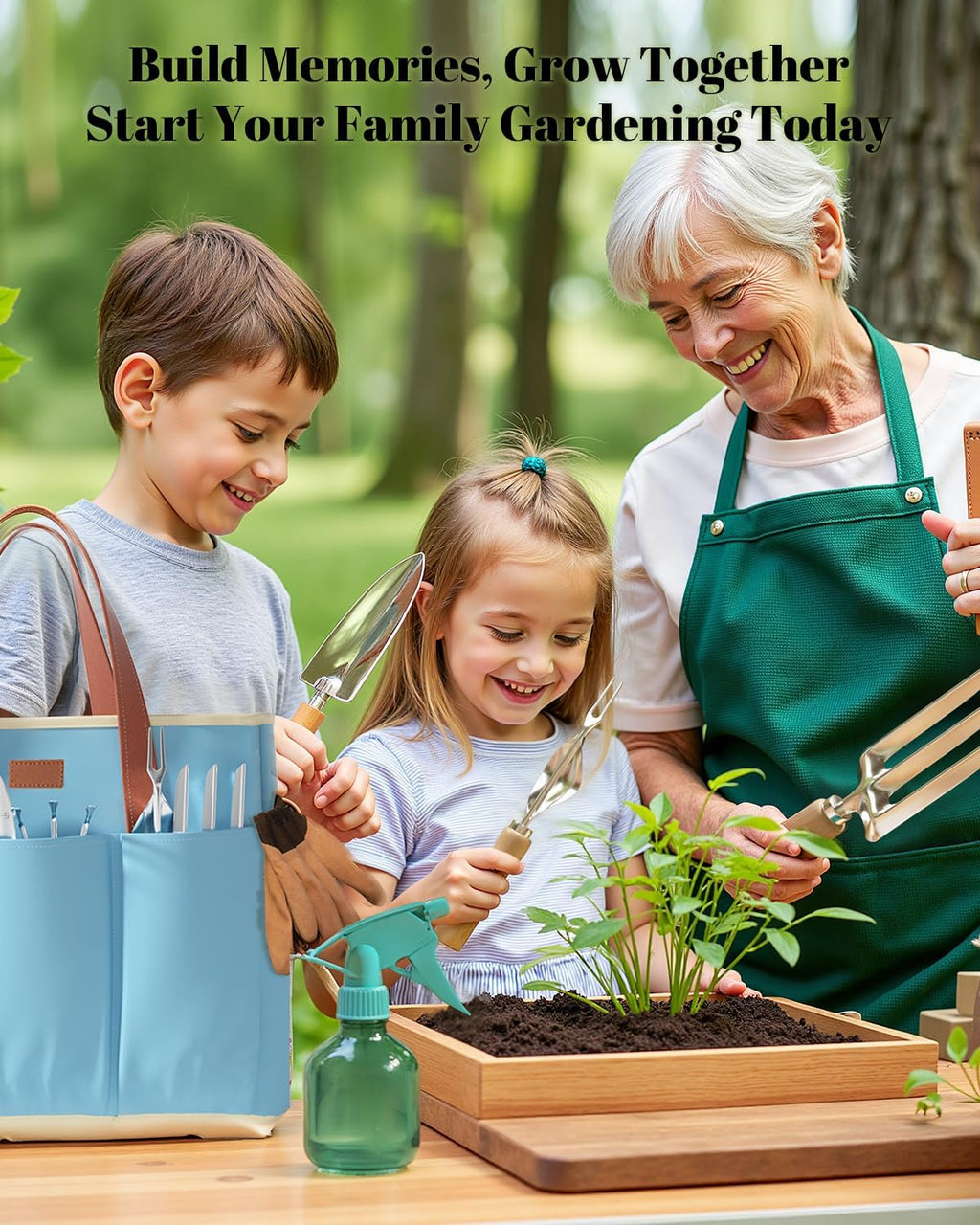 VerdantVibes 9-Piece Gardening Tool Set - Heavy-Duty Tools with Ergonomic Grips & Rust-Resistant Design | Perfect Gift for Gardeners