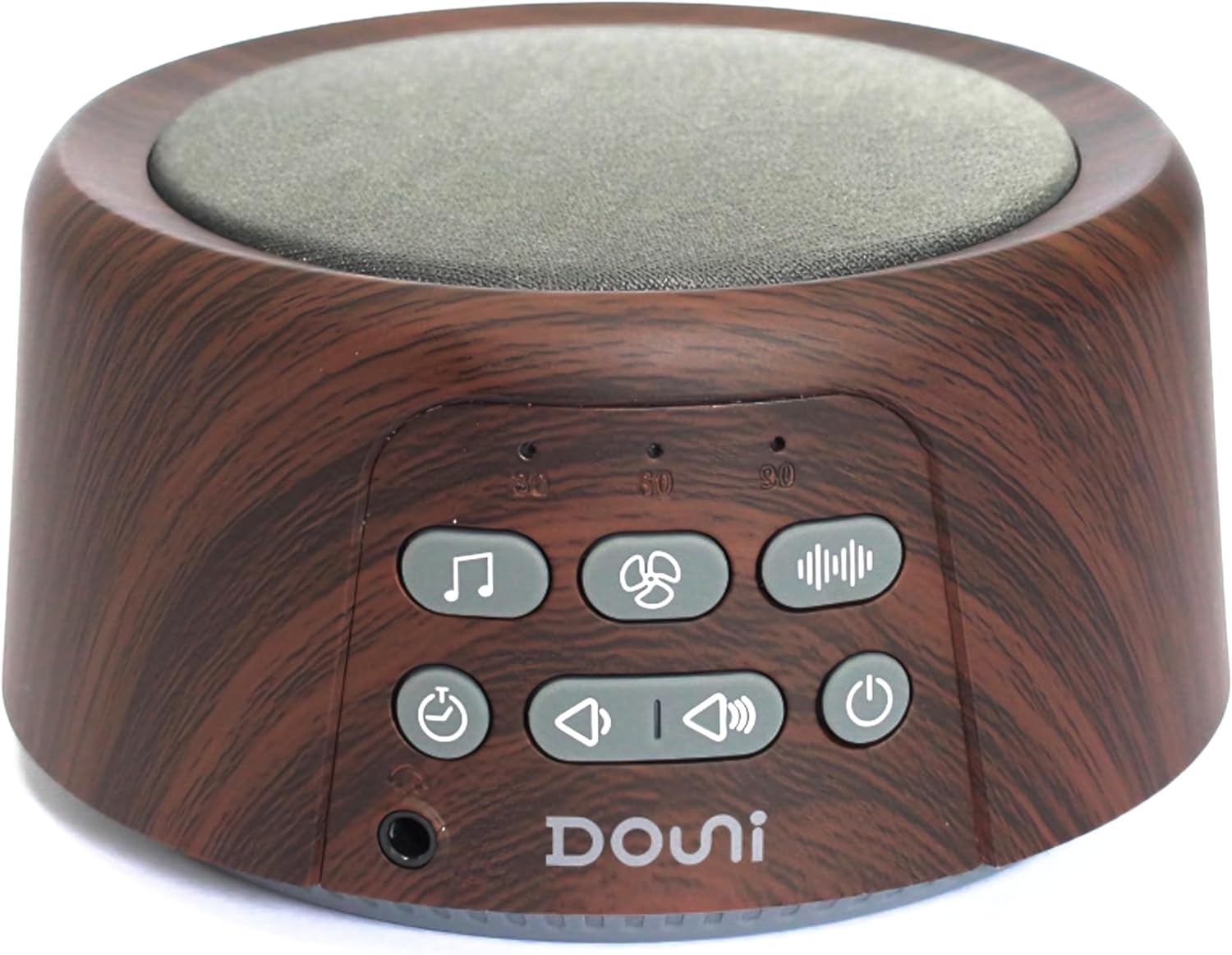 White Noise Machine | Soothing Sleep Sound Therapy with Timer & Memory Function - Brown Wood Grain