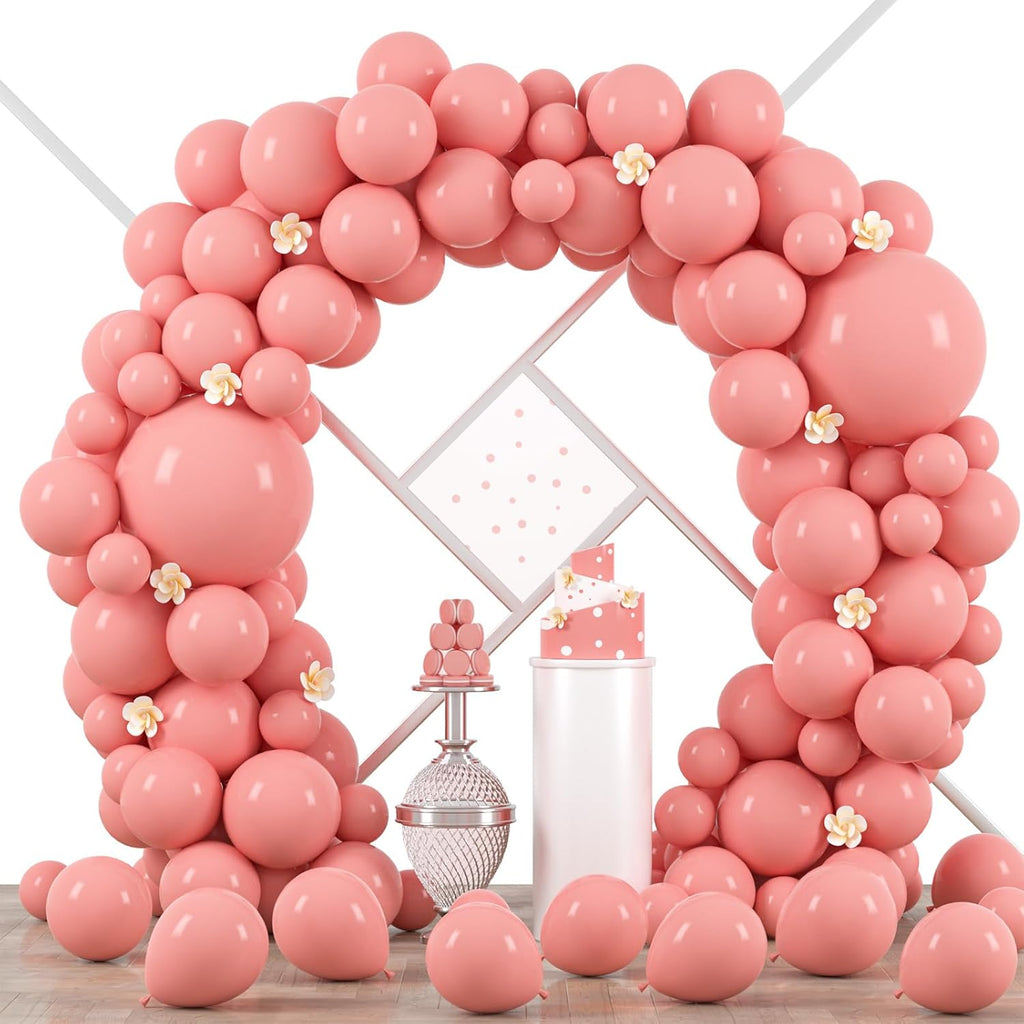 Voircoloria Retro Pink Balloons - 90-Pack Balloon Garland Arch Kit | Various Sizes for Parties & Celebrations