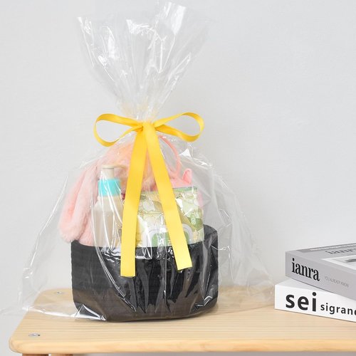 ABenkle Small Woven Basket - Decorative Cotton Rope Storage Bin for Toys, Spa, Socks | Round Design