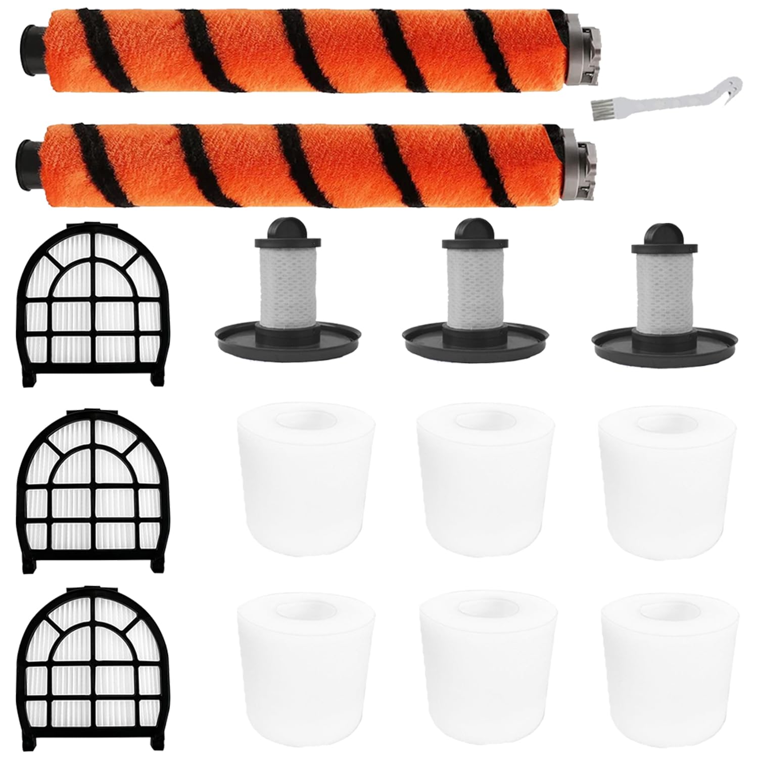 Amyehouse Brush Roller Foam Hepa Felt Filters Compatible with Shark LZ600 LZ601 LZ602 LZ602C APEX UpLight Lift-Away DuoClean Vacuum Cleaner # XFFLZ600 & XHFFC600