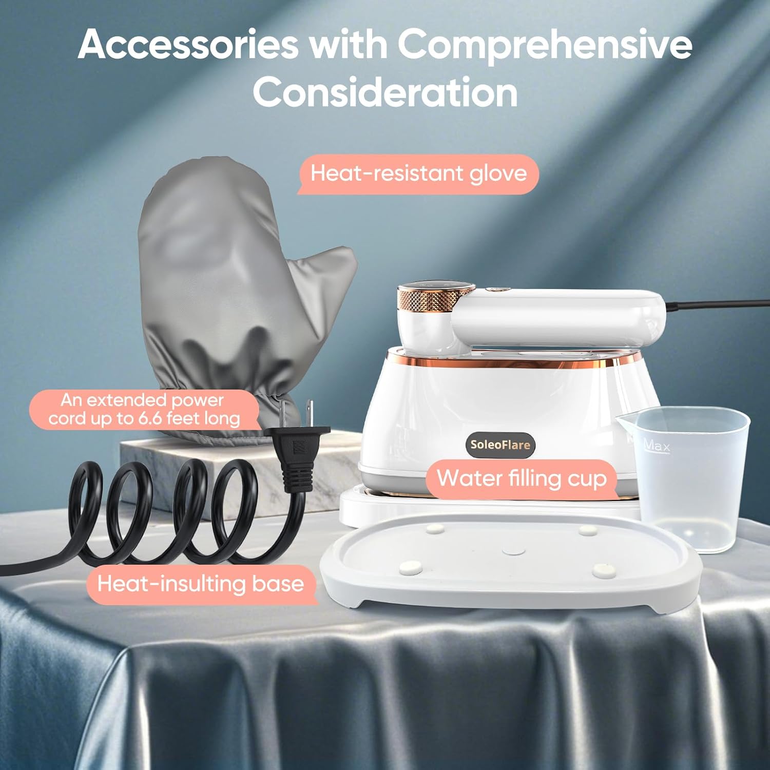 Steamer for Clothes - Skiennix 1200W Travel Steam Iron with 5 Modes & 180ml Capacity, White