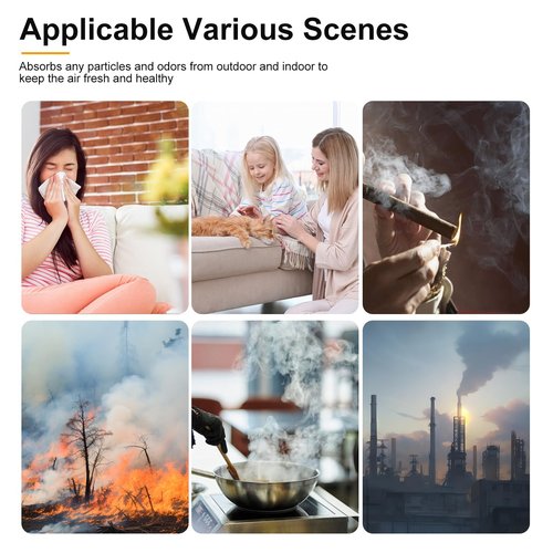 Jusfoouo 2 Pack Max Replacement Filter Compatible with MAX, MAGE, MAGE PRO Models, and Sans, Air-Honati, Compass Home Smart, Taylor Swoden, Cuckoo CAC-J1510FW, Rosewill RHAP-20001/20002 Air Purifiers