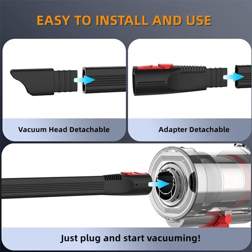 JEDELEOS Flexible Crevice Tool for Dyson V7 V8 V10 V11 V12 V15 V15s Gen 5 Vacuum Cleaner, 22 Inch Dryer Lint Attachment Kit for Corners and Gaps Cleaning