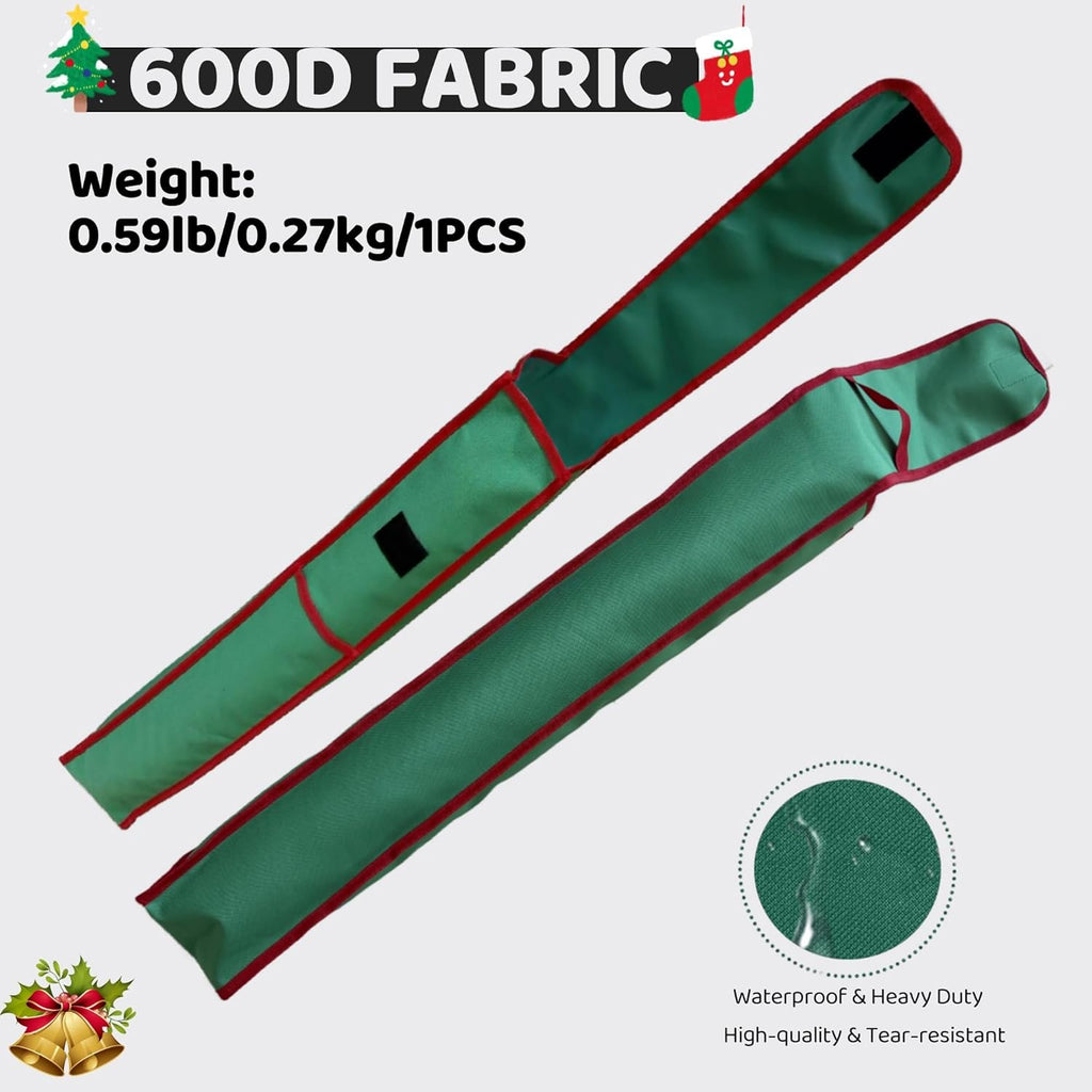 OUTTDID Wrapping Paper Storage Bag - 31" Gift Organizer with Pocket for 9 Rolls | Green