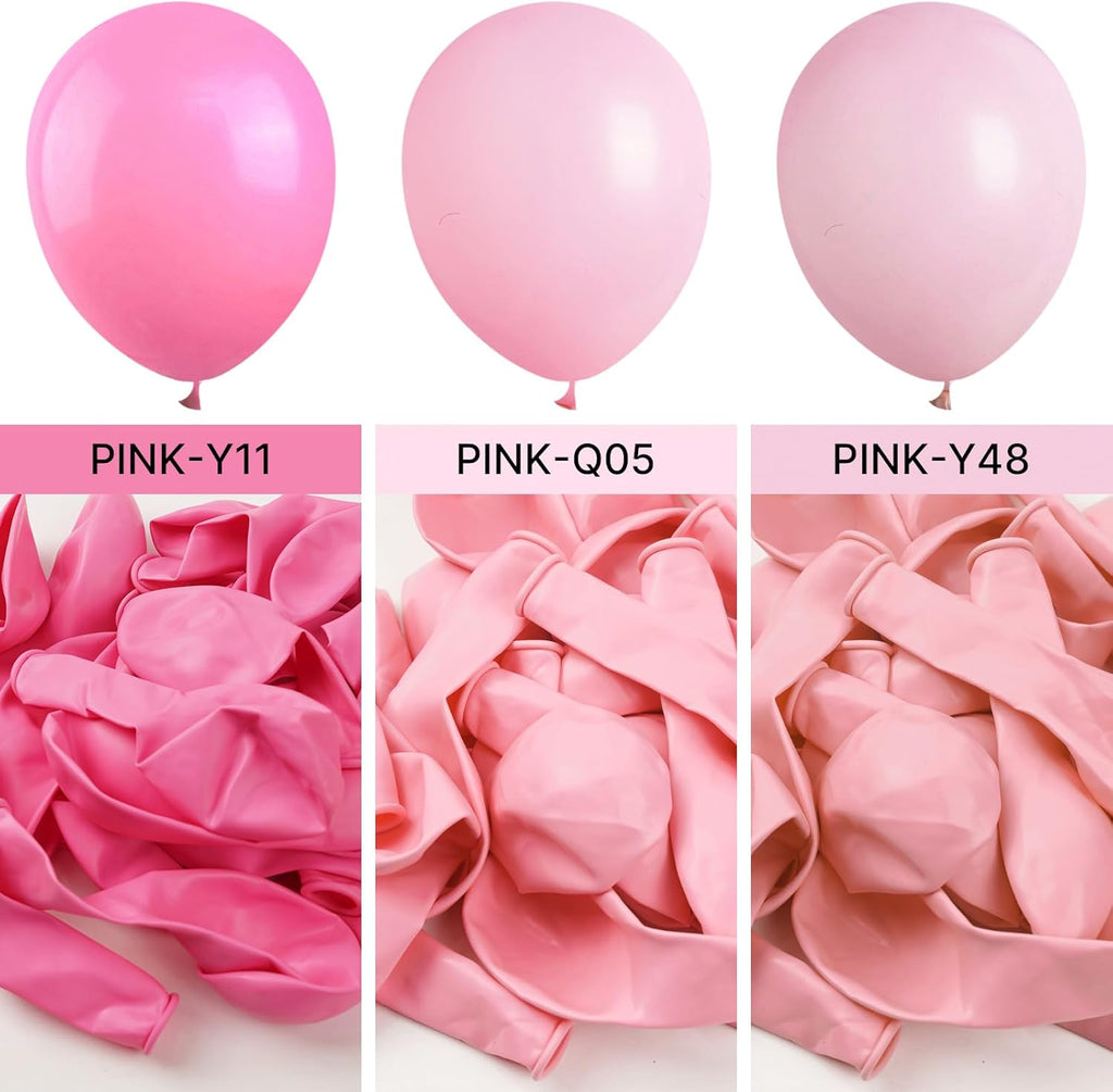 PartyWoo Light Pink Balloons - 100 Pcs 10 Inch Pastel Latex Helium Balloons for Baby Shower & Parties