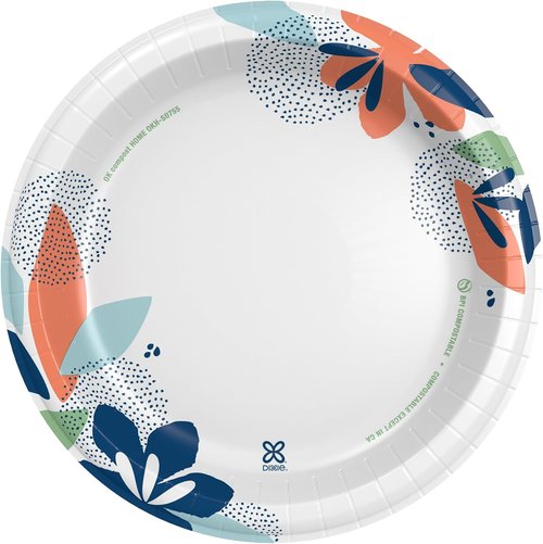 Dixie Large Paper Plates - 10 Inch, 26 Count | 2X Stronger, Microwave-Safe & Soak-Proof Design