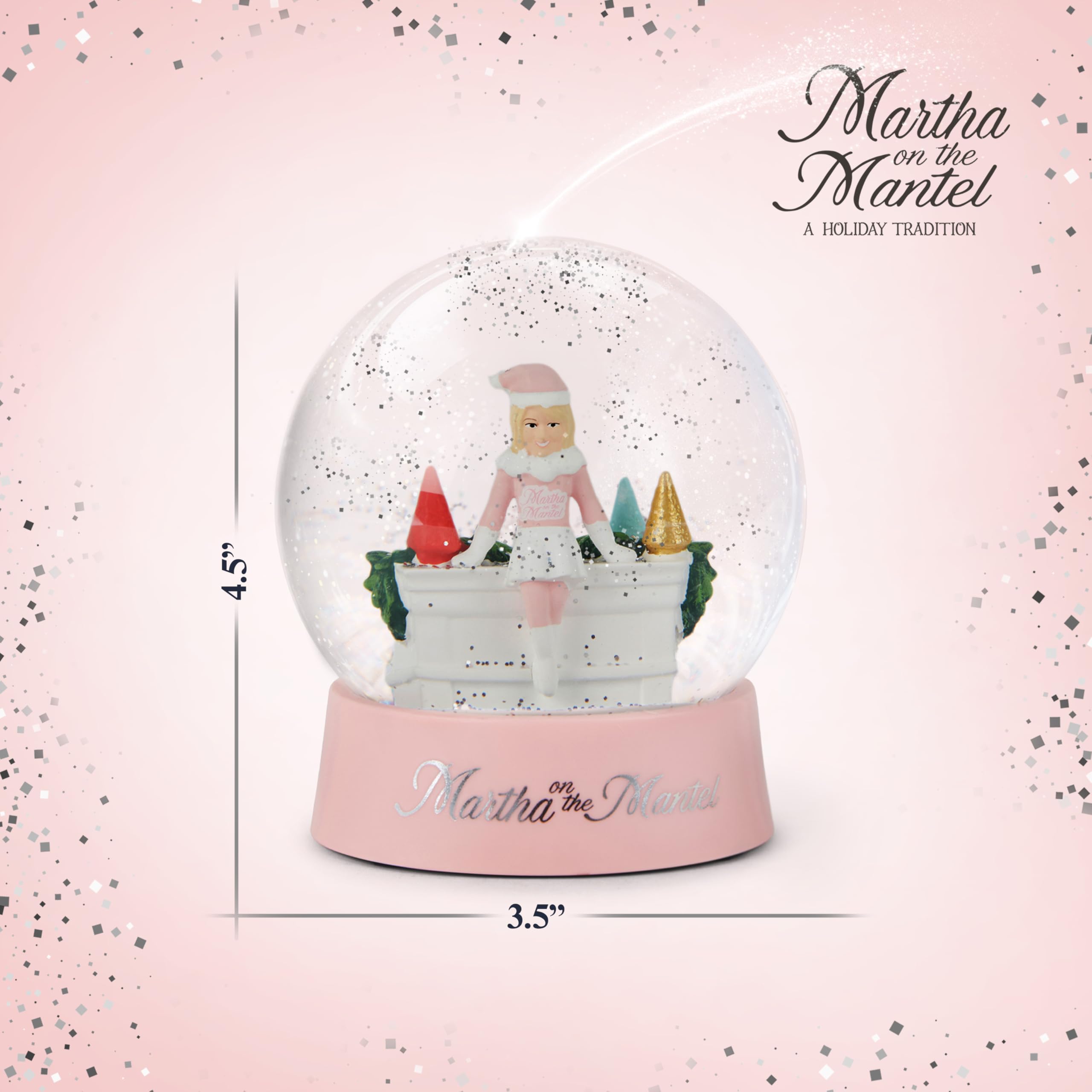 Martha Stewart Snow Globe Christmas - Martha on The Mantel Christmas Decor, Funny Collectible, Secret Santa Collectible, Snowglobes