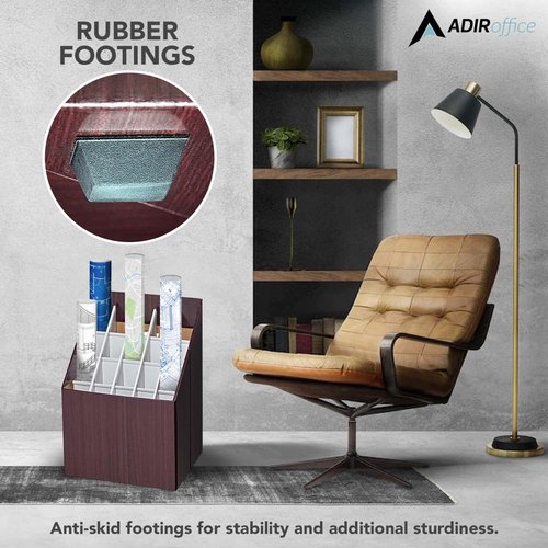 Adir Corp. Blueprint Storage Bin Organizer - Vertical File Box for Blueprints & Posters - Cardboard Holder