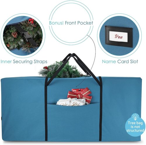 Hearth & Harbor Christmas Tree Storage Bag - Durable 600D Oxford with Reinforced Handles | Fits 7.5-9 FT Trees