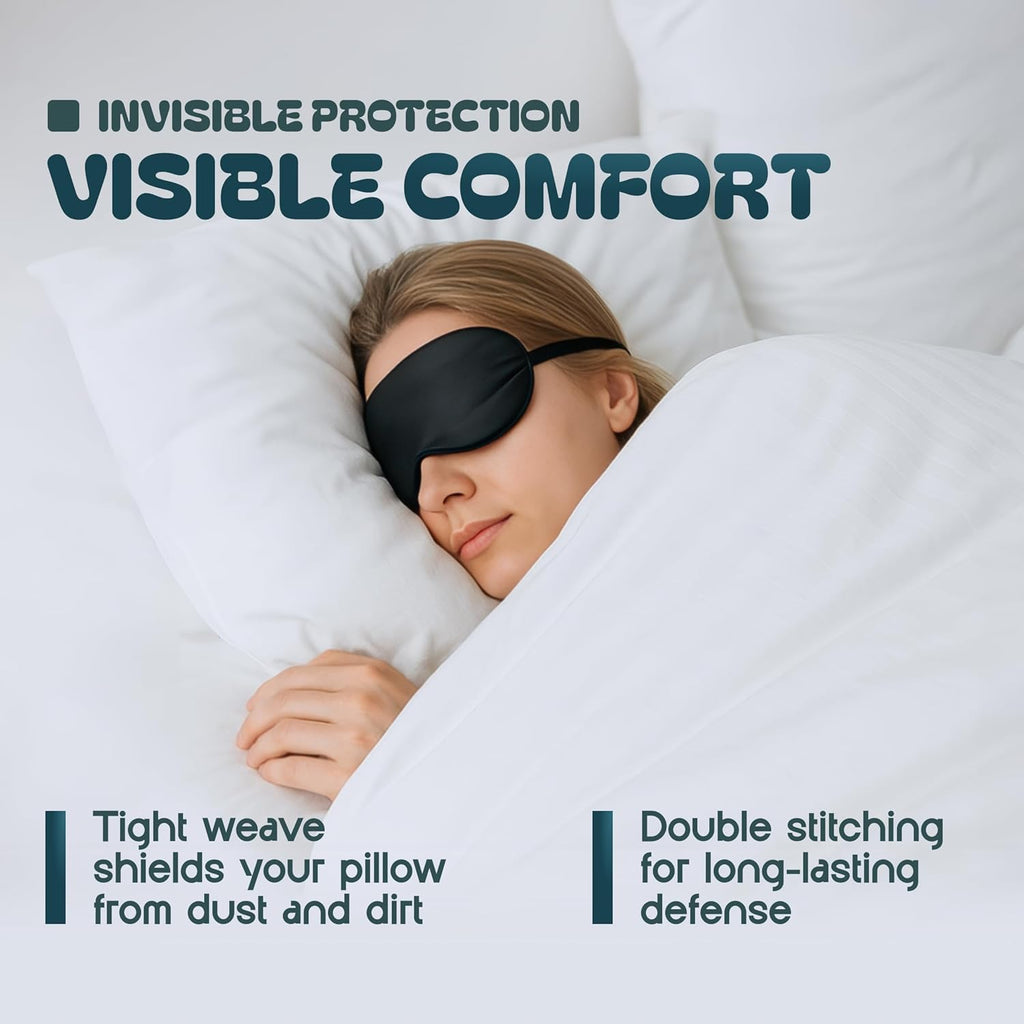 Regine Switzerland King Pillow Covers - Ultra-Soft, Noiseless Zippered Protectors | 20 x 36, 200 Thread Count, 2-Pack