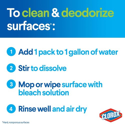 Clorox Zero Splash Bleach Packs - Convenient Laundry Pods for Effortless Cleaning | 4 Pack
