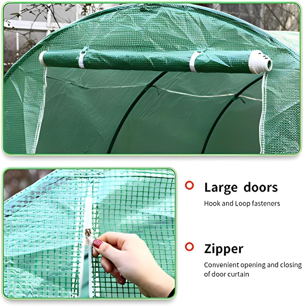 Skiennix Walk-In Greenhouse Kit - Observation Windows for Outdoor Plant Growth | 10' x 7' x 7'